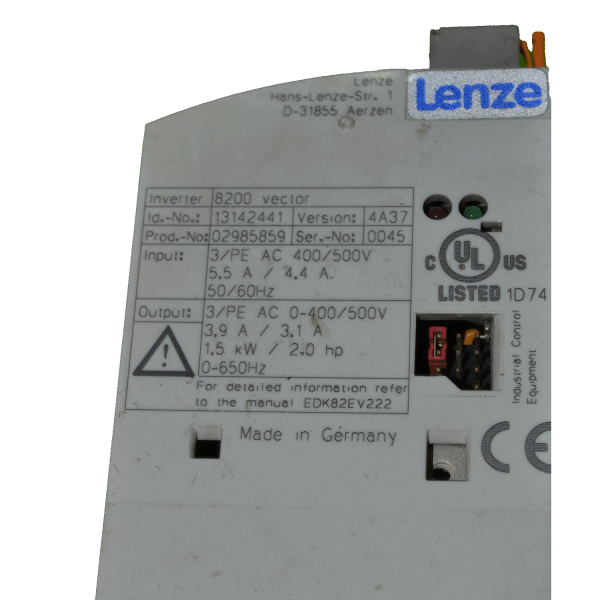 tajhizsanaat.com product517 LENZE EDK82EV222 8200 VECTOR 1.5KW