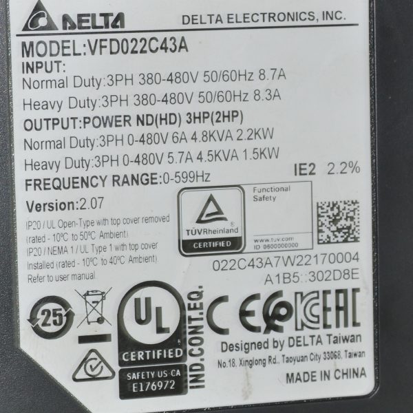 tajhizsanaat.com product527 DELTA VFD022C43A 2.2KW