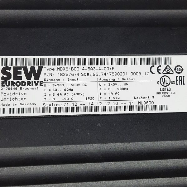 اینورتر SEW MDX61B0014 توان 1.5KW