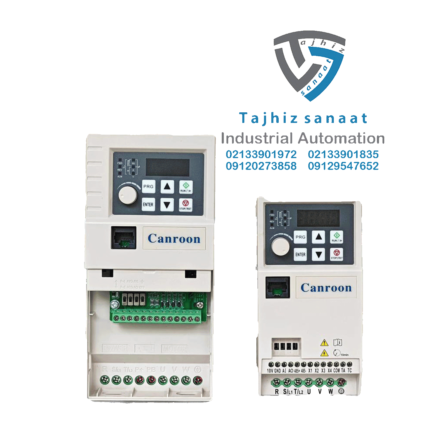 اینورتر کنرون 1.5 کیلووات مدل CV800D | درایو سه فاز به سه‌فاز با کنترل وکتور Canroon دانلود لیست پارامترهای اینورتر CANROON CV800